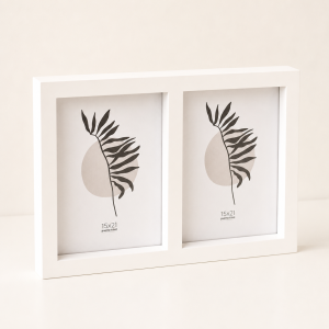 Portarretrato Box DOBLE - Blanco