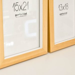 Portarretrato de Madera interior Blanco -  con pie/corbata