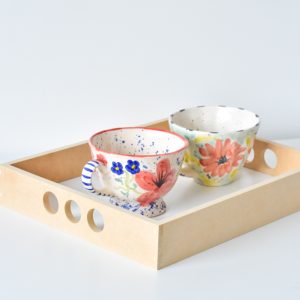 Bandeja SIN PINTAR x10u - Base Blanca - Mediana