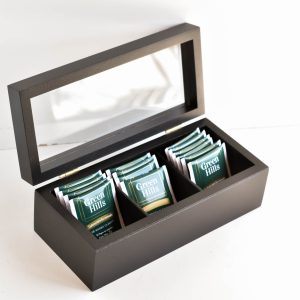 Caja de Te x3 - NEGRO Interior Negro