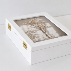 Caja rectangular Blanco con foto