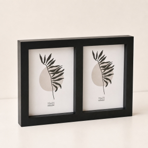 Portarretrato Box DOBLE - Negro