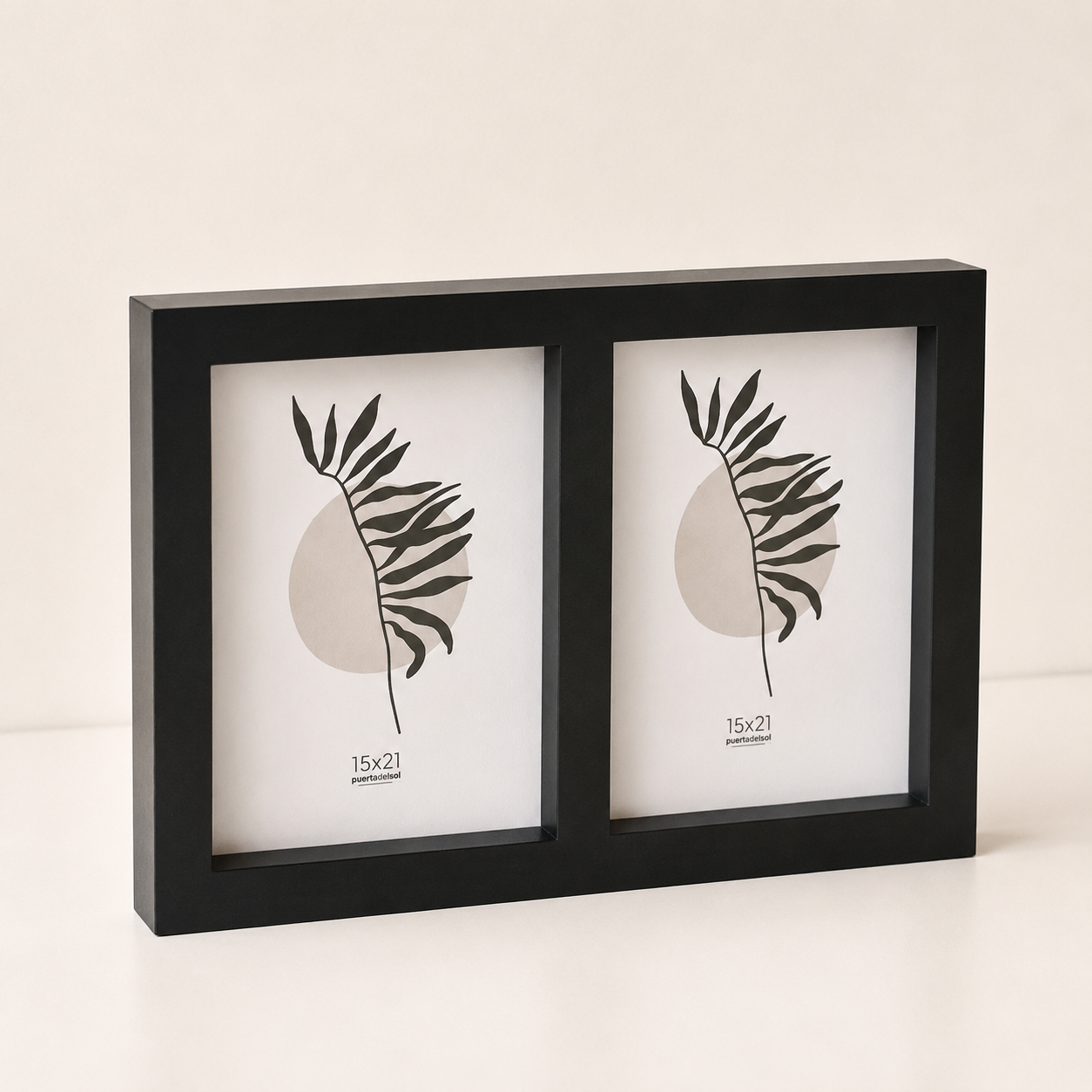 Portarretrato Box DOBLE - Negro